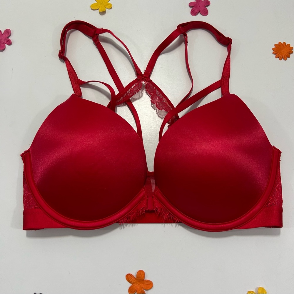 Victoria's Secret Very Sexy Strappy Red Push Up Bra 32D